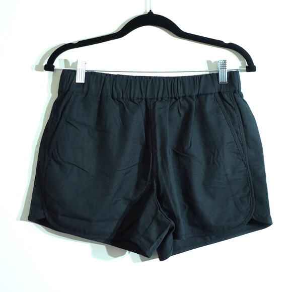 NWT Madewell Black Pull on Cotton Casual Preppy Athletic Shorts Women's Size S - Picture 4 of 11